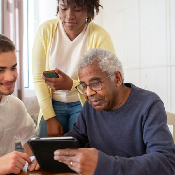 A group of adults is evaluating nursing homes in Cleveland.